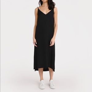 Grana Silk V-Neck Slip Dress